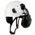 沐鑫泰工业降噪音耳罩头盔式耳罩搭配安全帽头盔耳部防护听力隔音罩30dB 07E黑色
