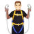 高空作业安全带,五点式安全带,电工安全带涤纶双背安全带欧式 2米绳 欧式单小钩