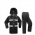 守护者 反光雨衣户外黑色双层加厚反光分体雨衣雨裤套装  黑色双杠 175-2XL