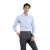 中神盾 2521 男式长袖衬衫修身韩版职业商务衬衣 蓝色竖条纹拼白领 38码 (100-499件)