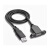 津选USB引线USB3.0全包头公对母延长线带耳朵带螺丝孔1m
