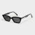 MIDNITE STAR王嘉尔同款GM墨镜男款猫眼小款LOTI防强光潮流感太阳眼镜女 黑框茶片 太阳镜+镜布+眼镜盒
