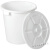 塑料加厚大号圆桶超大容量水桶储水用户外厨房垃圾桶带盖胶桶ONEV 65L白色-带盖