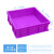 仁聚益定制适用颜色定制款配件收纳工具箱加厚正方形塑料周转箱紫色绿色零件盒 400灰色无格箱+带盖 正方形收纳箱