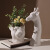 卞伶陶瓷白色花器摆件装饰品欧式感花瓶贝汉美简约跨境家居 动物花器斑马