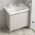 浴尚雅（YUSHANGYA）太空铝浴室柜组合卫生间落地式陶瓷一体盆带搓衣板 1米卡其色+龙头全配件+智能镜柜