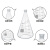 磨口三角烧瓶具标口三角瓶标准磨口锥形瓶三角摇瓶19%2324%2329%2 200ml/19%23