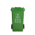 捷诺立（JNL）22436 分类垃圾桶绿色带轮小区物业大号垃圾箱厨余垃圾100升