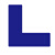 共泰 LB01警示6S四角定位贴 桌面6S管理定位贴纸3*1cm 蓝色L型 100个