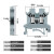 安达通 UK接线端子 UK2.5B接线端子尼龙阻燃铜件导轨式电压端子排 黑色1片装