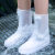 JAJALIN防雨鞋套防水靴套男女加厚鞋套便携防滑耐磨雨靴脚套白色 38/39码