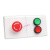 86型暗装按钮开关控制盒紧急停止启动风机电梯远程控制面板按钮盒 一位旋钮 绿红带灯(灯压备注)不含底盒
