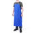 定制加厚围裙PVC男女工业劳保围腰防水防油食堂厨房水产工作围裙 65丝PVC蓝色围裙