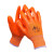 星宇 P538 劳保手套半挂型浸PVC胶手套耐磨耐油防护手套 桔色 12副/包