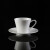 国涛简约纯白咖啡杯碟欧式骨瓷小陶瓷咖啡器具配勺子印字定制logo 意式高款1杯1碟1勺 0ml