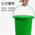 居洁 塑料加厚带提手圆形垃圾桶可加盖可配滤网茶水厨房 圆形15升带盖+滤网 灰色/绿色 单位：个