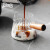 Bincoo咖啡小奶盅玻璃带木把手意式浓缩盎司杯咖啡液萃迷你取量杯 云朵奶盅180ml【透明色】