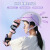 酷峰（kufun）轮滑护具儿童滑板头盔套装护膝滑冰自行车平衡车骑行防护装备全套 6件套 粉紫心 建议体重68-120斤