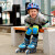 米高儿童护具溜冰鞋旱冰鞋轮滑滑板滑步车彩色6件套四肢保护 6件套 K8粉色 M