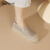 达芙妮（DAPHNE）渔夫鞋女2024春季新款网鞋透气懒人一脚蹬小香风厚底休闲鞋子 杏色 单层 跟高3.3cm 40 标准码