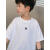 迪士尼（Disney）男童短袖t恤2024夏装新款宝宝洋气半袖中大童宽松儿童上衣薄款 白色四角星 宽松 110 建议身高100-110