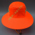 LISM环卫工人帽清洁工遮阳防晒帽加大加宽帽檐物业保洁夏季系绳网眼帽 桔色 可调节