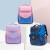 卡拉羊小学生书包男女孩1-4年级儿童减负一体式可打开背包笔袋补习袋组合礼品套装CX9663丁香紫狮子座