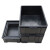 金诗洛 K6078 防静电周转箱黑色塑料收纳箱ESD电子零件元件盒物料胶框 615*430*320