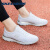 斯凯奇（Skechers）女鞋户外跑步运动鞋网布舒适透气轻便休闲鞋子 白色/银色12980-WSL 36.5