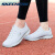 斯凯奇（Skechers）女鞋户外跑步运动鞋网布舒适透气轻便休闲鞋子 白色/银色12980-WSL 36.5