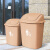 科力邦（Kelibang） 垃圾桶 大号塑料户外垃圾桶 带盖工业商用环卫垃圾桶加厚翻盖 65L带盖 KB1033 米黄色