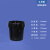 黑色大口桶工业级水桶塑料桶密封桶油漆桶油墨桶胶桶桶小桶大桶机油桶带盖带提手黑色避光桶 2L-黑色