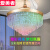 爱美者水晶风扇灯吊扇灯客厅餐厅吊灯轻奢金色隐形带灯扇一体2024年新款 金镂-48寸强风 语音控制