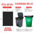 汉河酒店物业环保户外手提式黑色加厚大号垃圾袋黑色塑料袋企业定制 60*80CM100个3丝(25-42L)