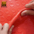 爱柯部落 PVC防滑防水走道垫 铜钱纹满铺地垫工厂仓库塑料地胶1.3m×15m厚2.2mm红色 111304