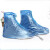 升级防滑加厚款百搭防水鞋套户外旅游防雨鞋套男女学生雨靴套 蓝色 S码34-35码