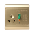 上德（D&C）家用漏电保护开关插座 空调热水器漏保 防触电86型明装暗装面板 16A金色漏保插座
