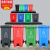 垃圾桶大号带盖商用户外脚踏式垃圾分类环卫桶四色厨房脚踩大容量 蓝色(可回收物)/120升加厚款