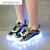 瑞央儿童发光鞋USB充电男童女童板鞋运动鞋带灯闪灯童鞋亮灯鞋 A99白色 24