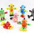 蝶趣百变机器人变形机器木质儿童早教木制1-2-6周岁积木男孩玩具 木偶机器人[颜色随机混发] 木偶+汽车机器人各2个