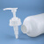 庄太太 洗手间压泵分装塑料桶按压液体样品瓶 1L方桶乳白色ZTT0108