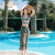 伊罗艾西品牌泳衣女分体2024新款裙式海边度假游泳衣女士泡温泉泳衣女性感 绿色 M