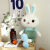 泓御智捷兔子毛绒玩具大号可爱布娃娃小白兔兔公仔抱枕儿童女陪睡玩偶 蓝色+粉色【一对装】 (款)70厘米【适合5-9岁】