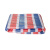 出极 三色彩条布 防坠落物防水塑料布 红白蓝彩条布 双覆膜 一件价 10米*10米
