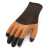 者也（ZYE）发泡手套防滑透气浸胶工作手套 加强涂指 棕咖色 24双