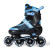 运动伙伴溜冰鞋儿童闪光轮滑鞋男女旱冰鞋全套装可调节直排滑冰鞋 黑蓝色