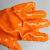 杀鱼手套抓鱼防滑手套耐油耐酸碱塑胶防油全浸塑PVC手套颗粒止滑 桔色