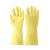 帮手仕H乳胶防滑防水防护洗碗保洁工作干活劳动手套劳保用品手套A1 黄色10双 L码 