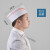 橙央一次性厨师帽无纺布厨师帽纸帽高帽子中帽低帽厨房帽加厚工作帽 红边纸帽(48个/包)加厚 纸帽
