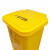 兰诗（LAUTEE）LJT-1291 医疗脚踏垃圾桶 医院诊所用废弃物收集桶 黄色-60L